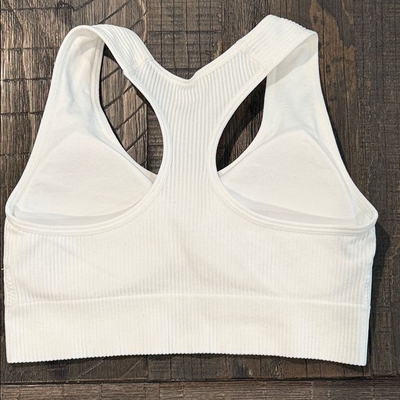 New Balance Set of 2 Sports Bras Racerback Ribbed White and Blue NWOT S - Picture 5 of 16